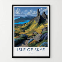 Isle Of Skye Poster - Scotland Travel Art - Storr Rock Formations Home Decor