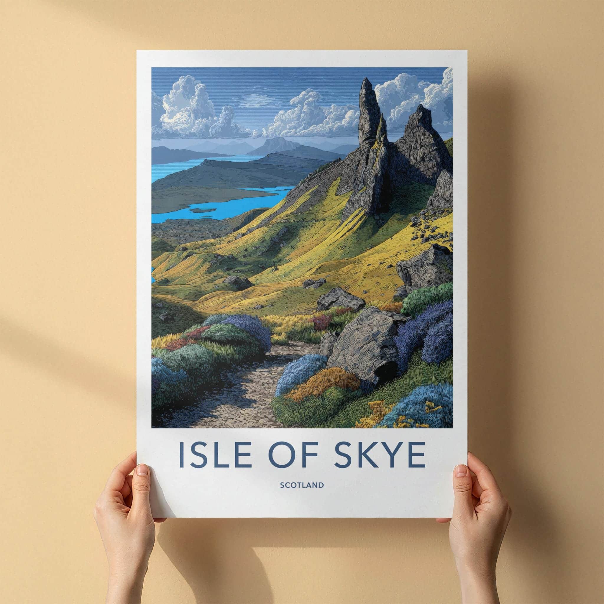 Isle Of Skye Poster - Scotland Travel Art - Storr Rock Formations Home Decor