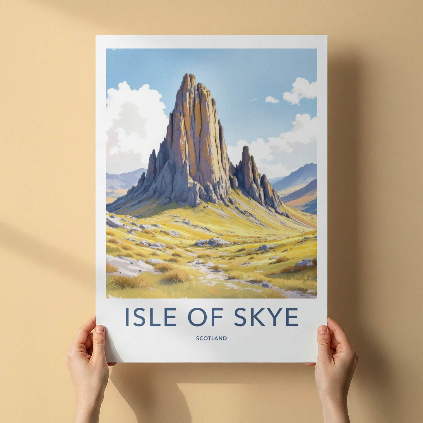 Isle Of Skye Poster - Scotland Travel Art - Tall Basalt Columns Home Decor