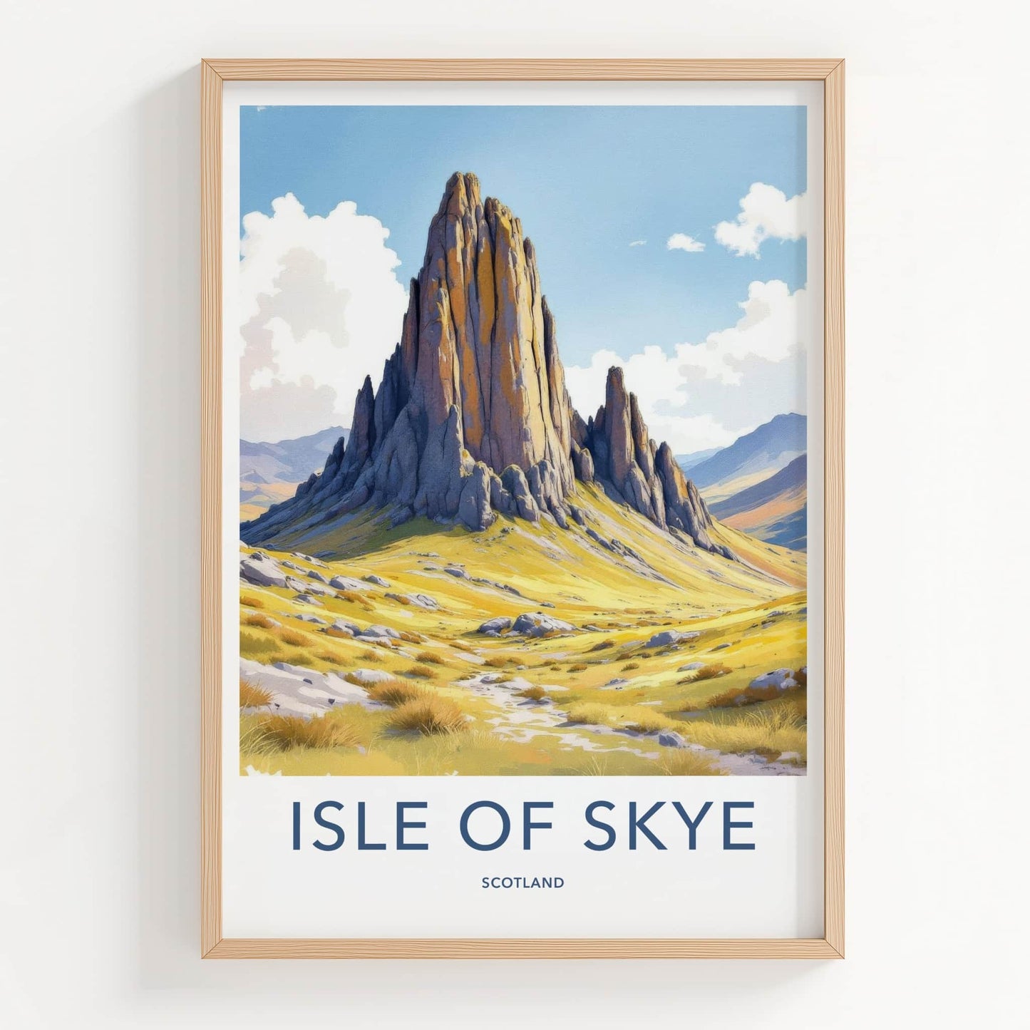 Isle Of Skye Poster - Scotland Travel Art - Tall Basalt Columns Home Decor