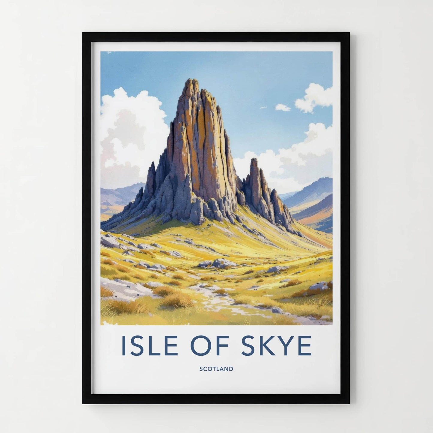 Isle Of Skye Poster - Scotland Travel Art - Tall Basalt Columns Home Decor