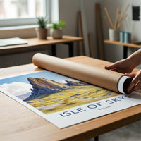 Isle Of Skye Poster - Scotland Travel Art - Tall Basalt Columns Home Decor