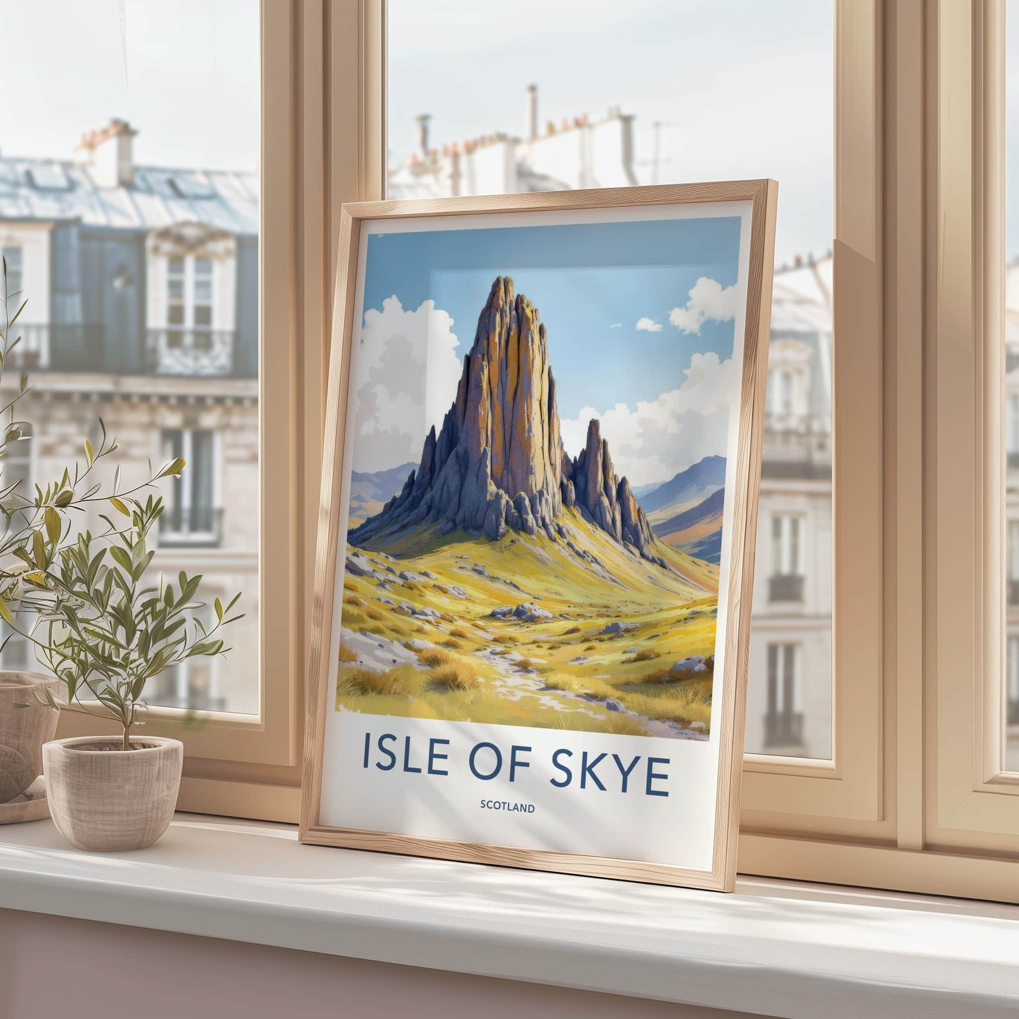 Isle Of Skye Poster - Scotland Travel Art - Tall Basalt Columns Home Decor