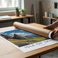 Isle of Skye Poster - Scotland Travel Art - Towering Sea Cliffs Home Decor