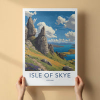 Isle of Skye Poster - Scotland Travel Art - Towering Sea Cliffs Home Decor