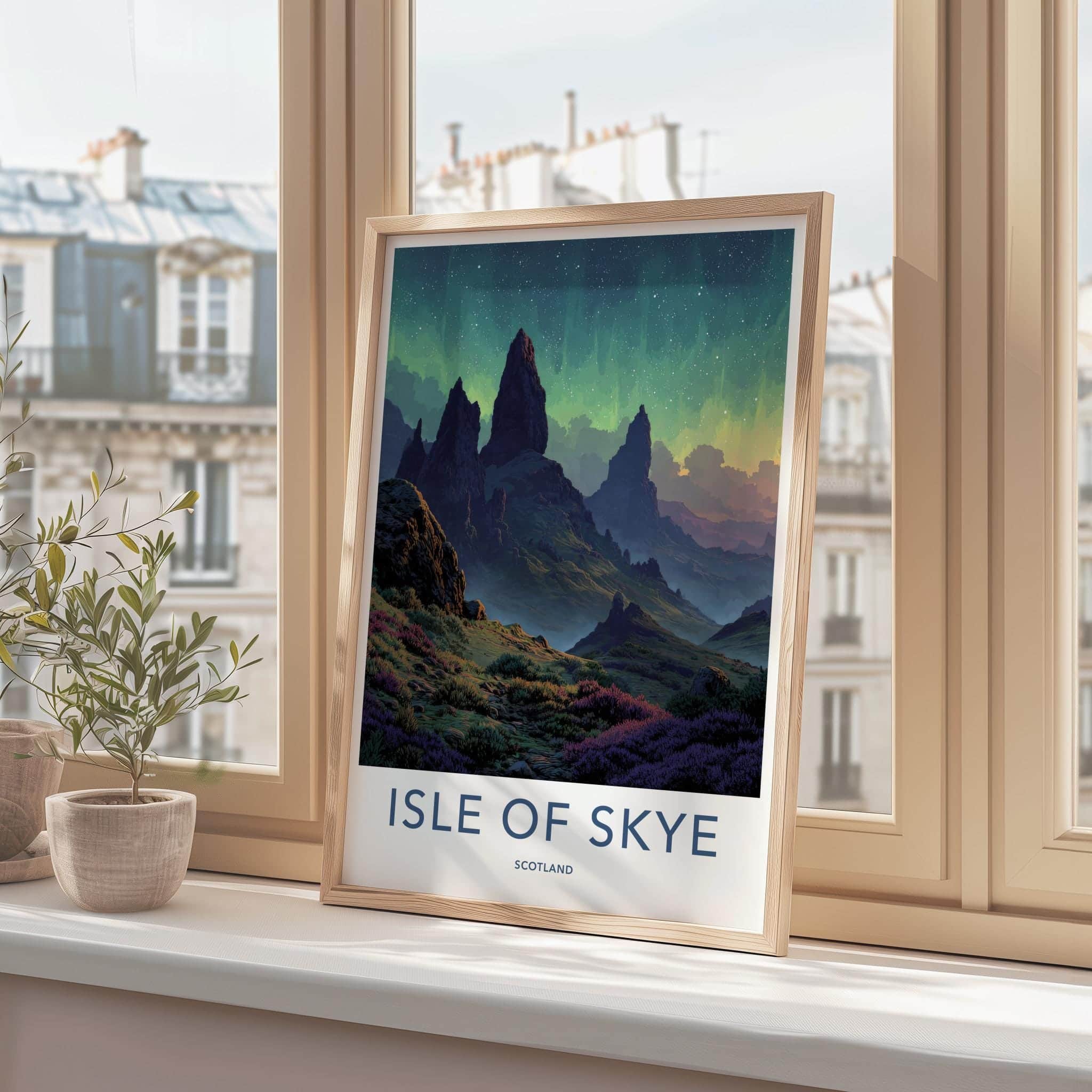 Isle Of Skye Poster - Scotland Wall Art - Dramatic Peaks Starry Sky Home Decor