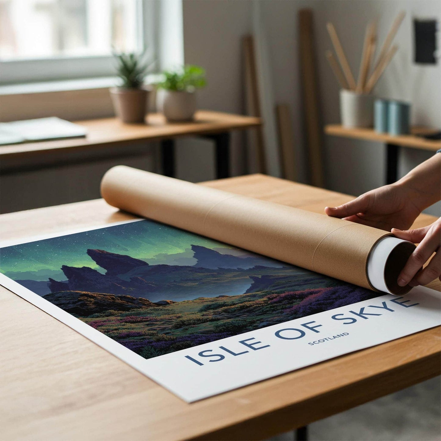 Isle Of Skye Poster - Scotland Wall Art - Dramatic Peaks Starry Sky Home Decor