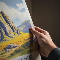 Isle Of Skye Poster - United Kingdom Travel Art - Craggy Mountain Peaks Decor