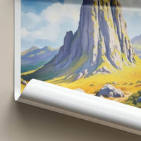 Isle Of Skye Poster - United Kingdom Travel Art - Craggy Mountain Peaks Decor