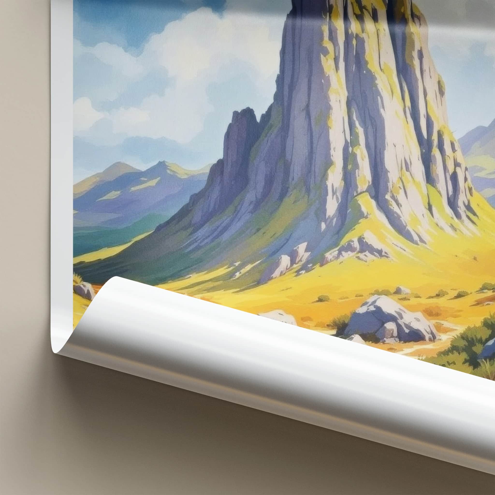 Isle Of Skye Poster - United Kingdom Travel Art - Craggy Mountain Peaks Decor