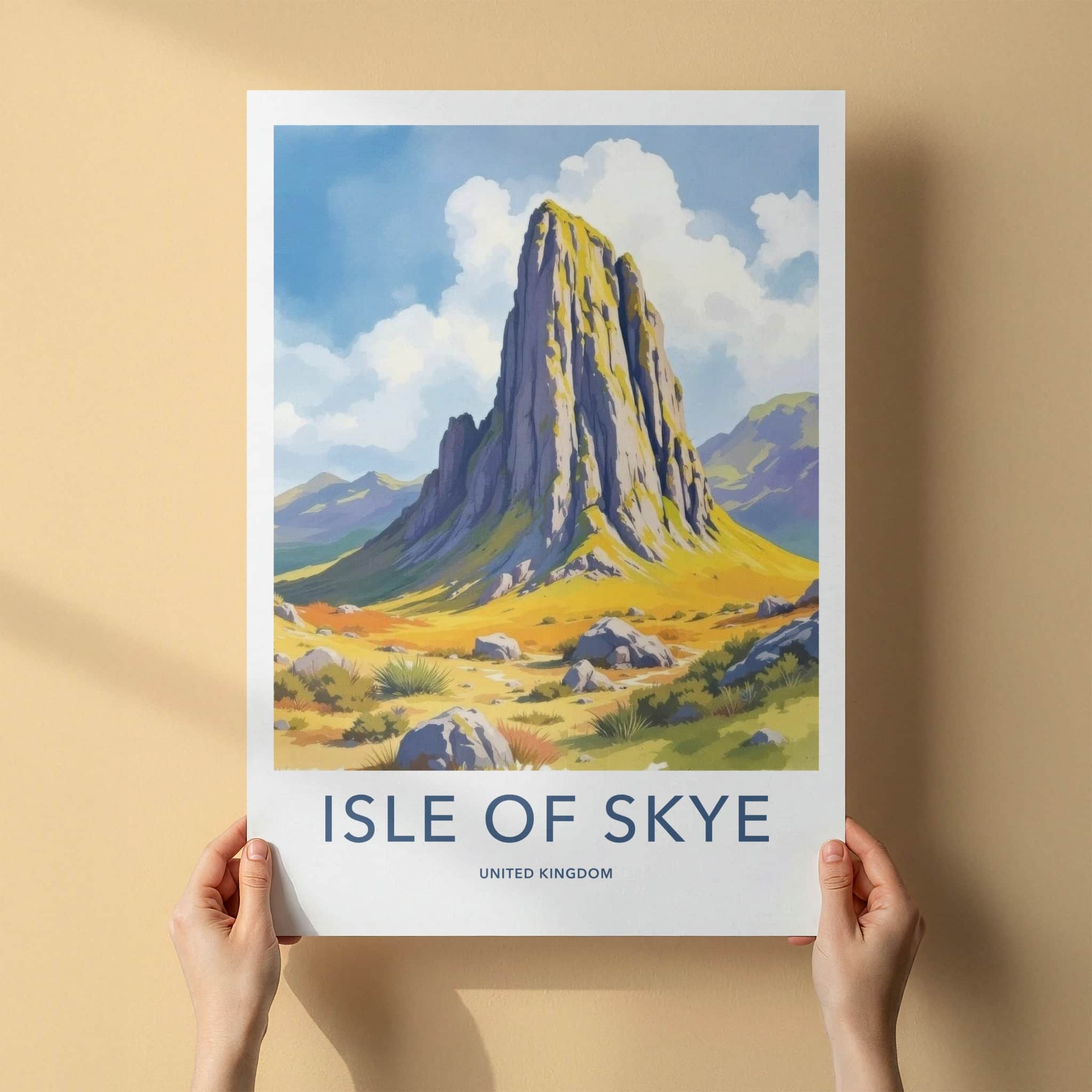 Isle Of Skye Poster - United Kingdom Travel Art - Craggy Mountain Peaks Decor