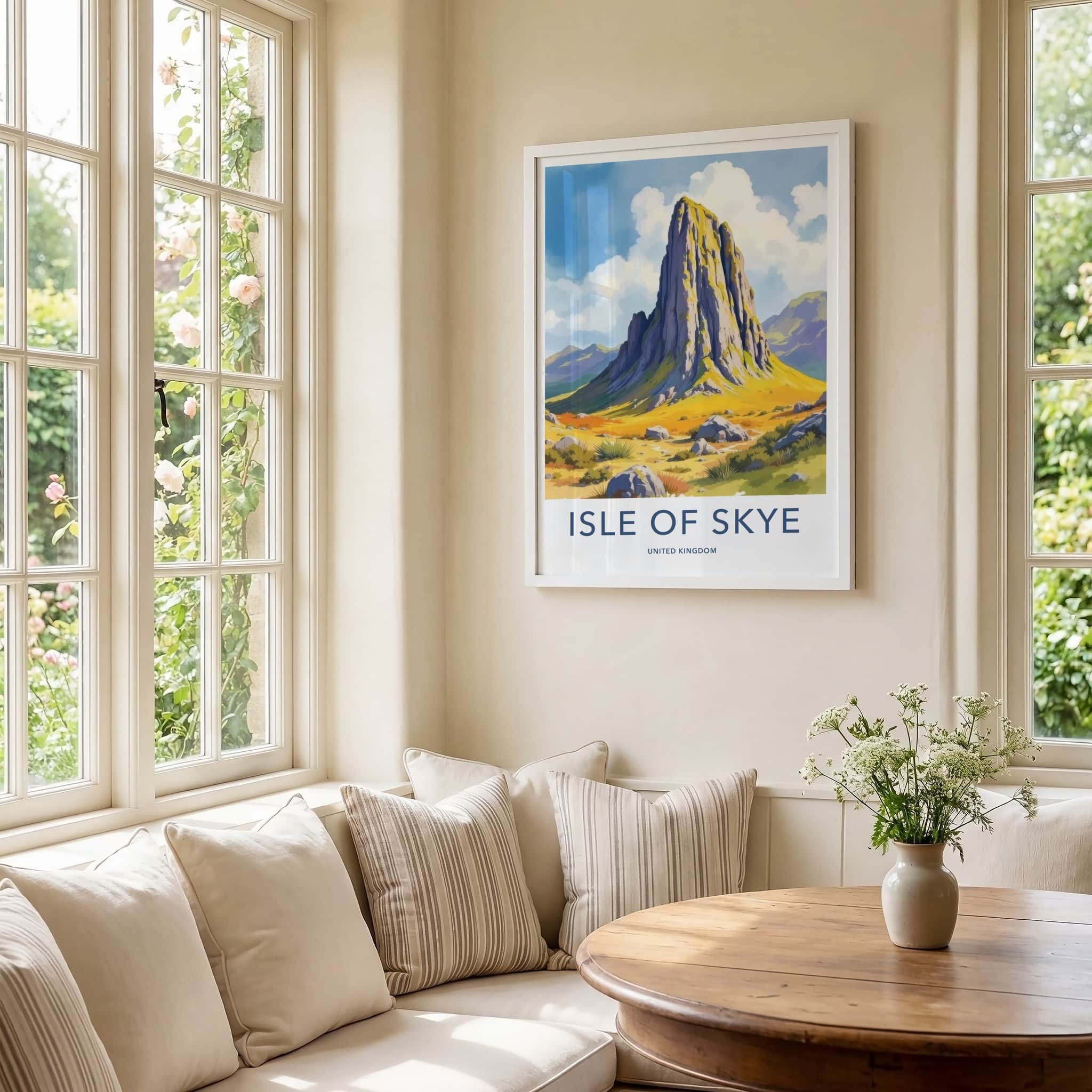 Isle Of Skye Poster - United Kingdom Travel Art - Craggy Mountain Peaks Decor