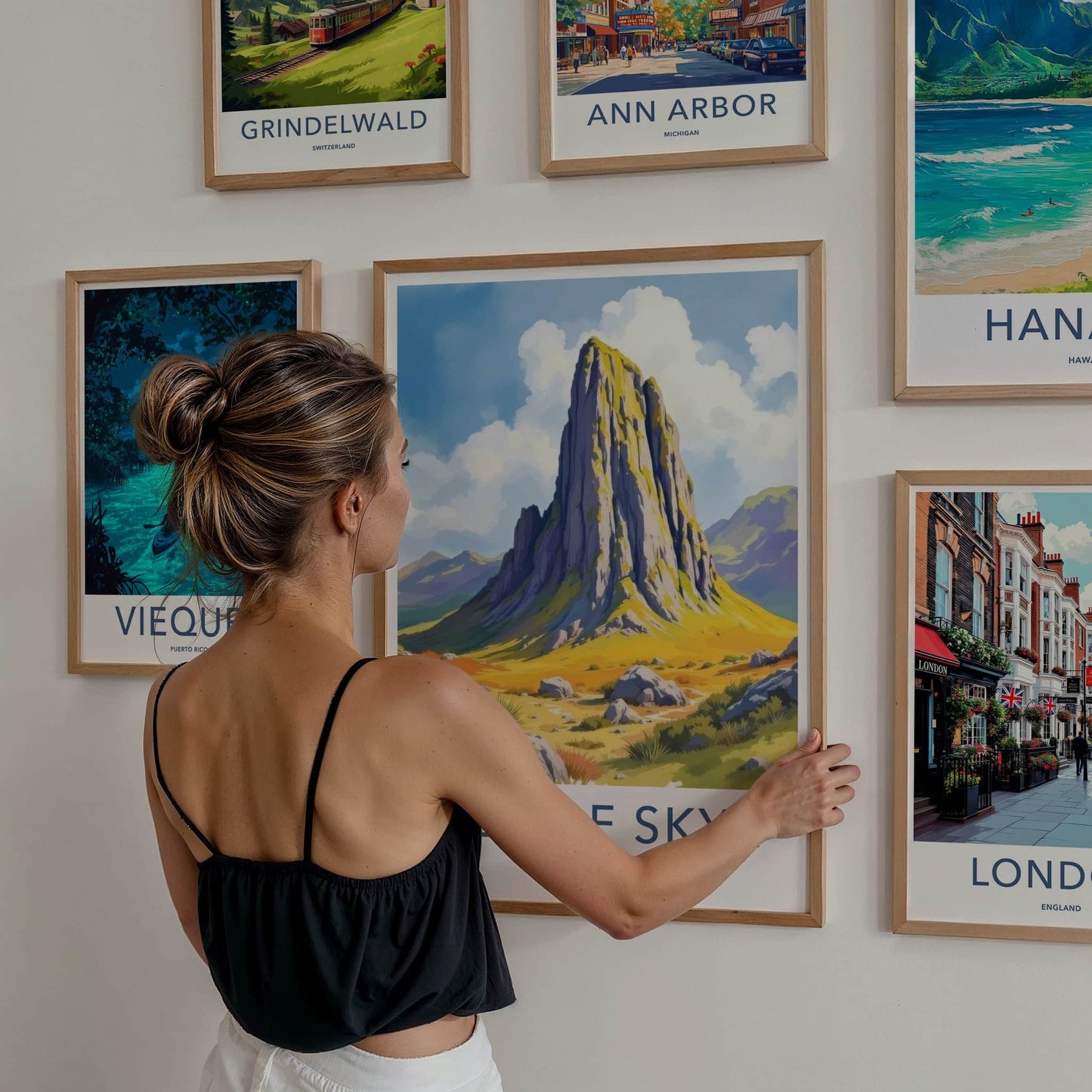 Isle Of Skye Poster - United Kingdom Travel Art - Craggy Mountain Peaks Decor