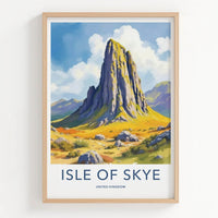 Isle Of Skye Poster - United Kingdom Travel Art - Craggy Mountain Peaks Decor