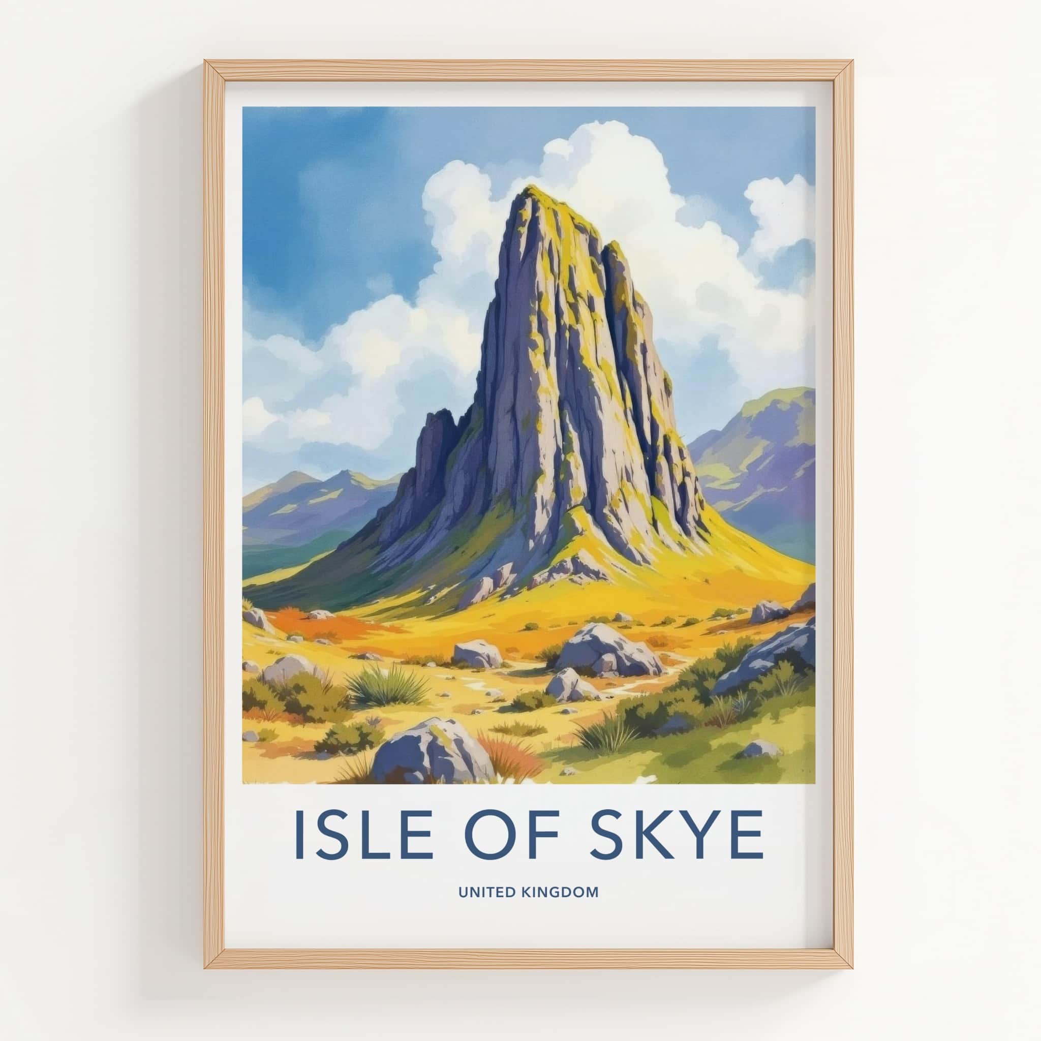 Isle Of Skye Poster - United Kingdom Travel Art - Craggy Mountain Peaks Decor