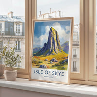 Isle Of Skye Poster - United Kingdom Travel Art - Craggy Mountain Peaks Decor
