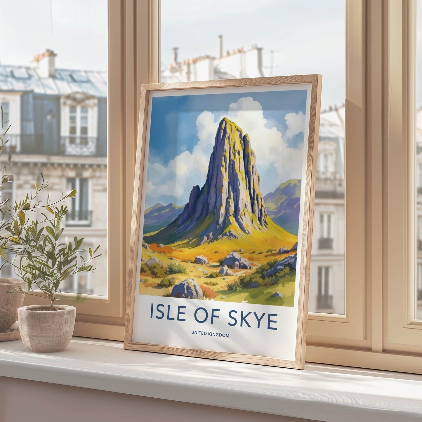 Isle Of Skye Poster - United Kingdom Travel Art - Craggy Mountain Peaks Decor