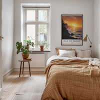 Isle Of Wight Poster - England Travel Art - People Cliff Sunset Home Decor
