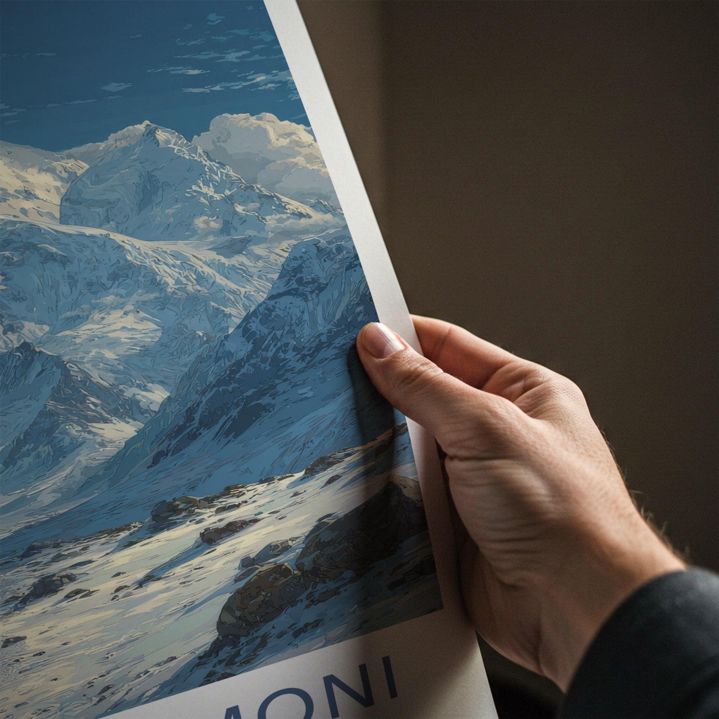 Ismoil Somoni Poster - Tajikistan Art Print - Snowy Mountain Hikers Home Decor