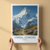 Ismoil Somoni Poster - Tajikistan Framed Art - Snow Peak Trail Home Decor