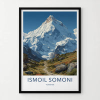 Ismoil Somoni Poster - Tajikistan Framed Art - Snow Peak Trail Home Decor