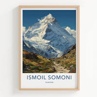 Ismoil Somoni Poster - Tajikistan Travel Art - Majestic Alpine Landscape Wall Decor