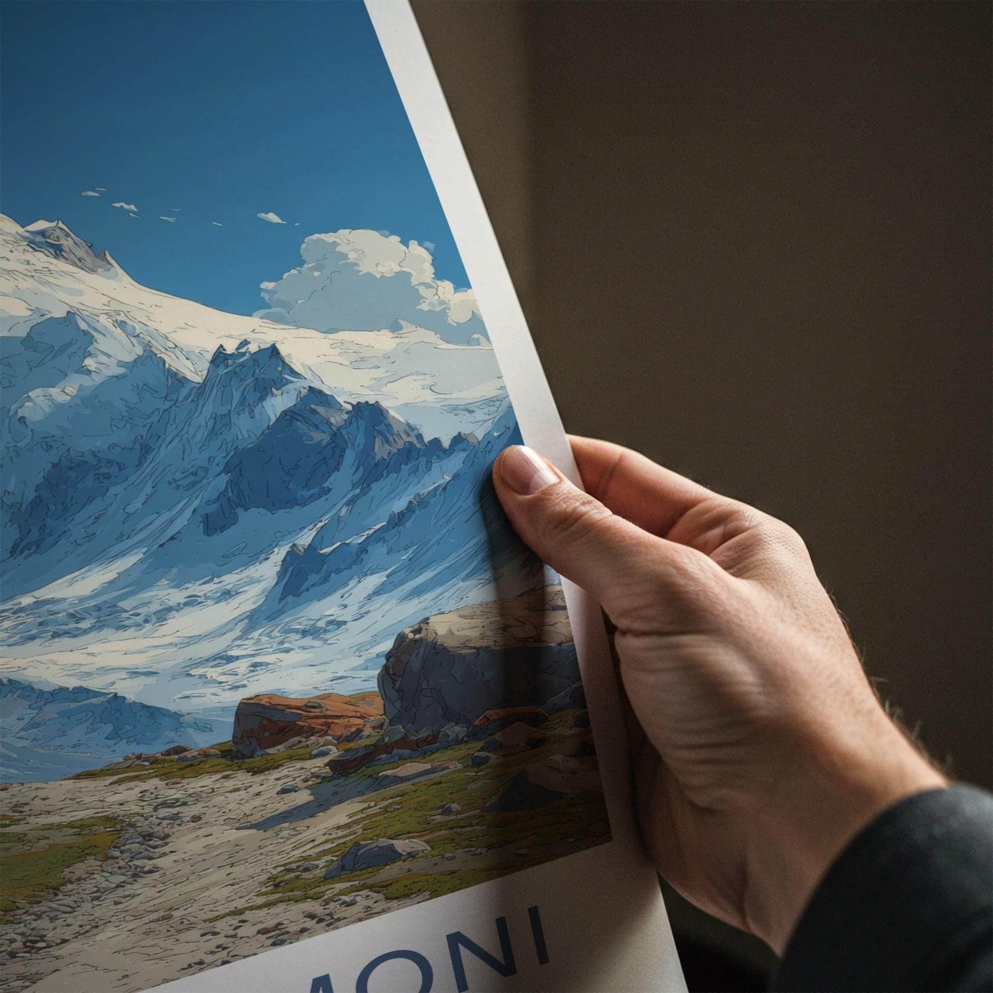 Ismoil Somoni Poster - Tajikistan Travel Art - Majestic Snowy Summit Home Decor