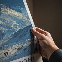 Ismoil Somoni Poster - Tajikistan Travel Art - Mountain Range Hikers Home Decor