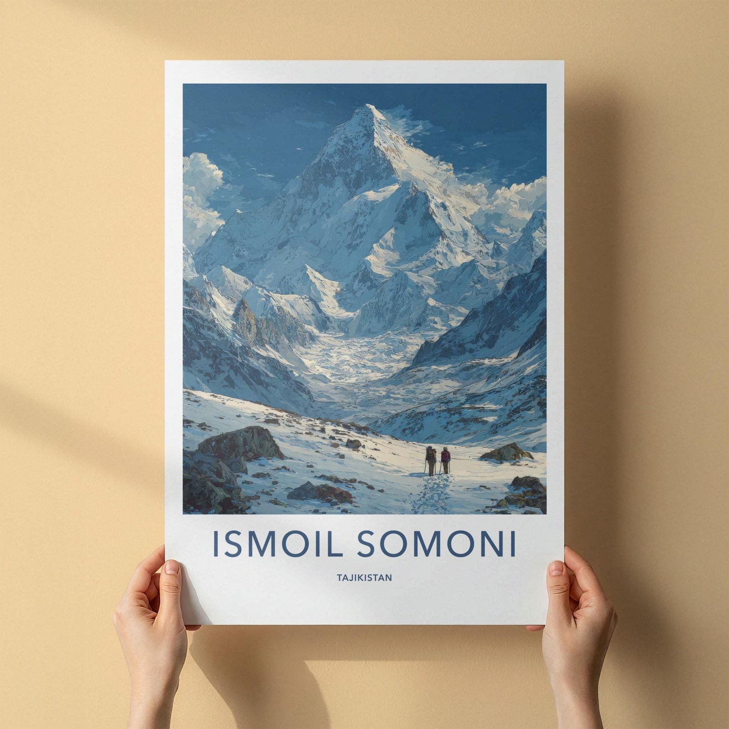 Ismoil Somoni Poster - Tajikistan Travel Art - Rugged Mountain Path Home Decor