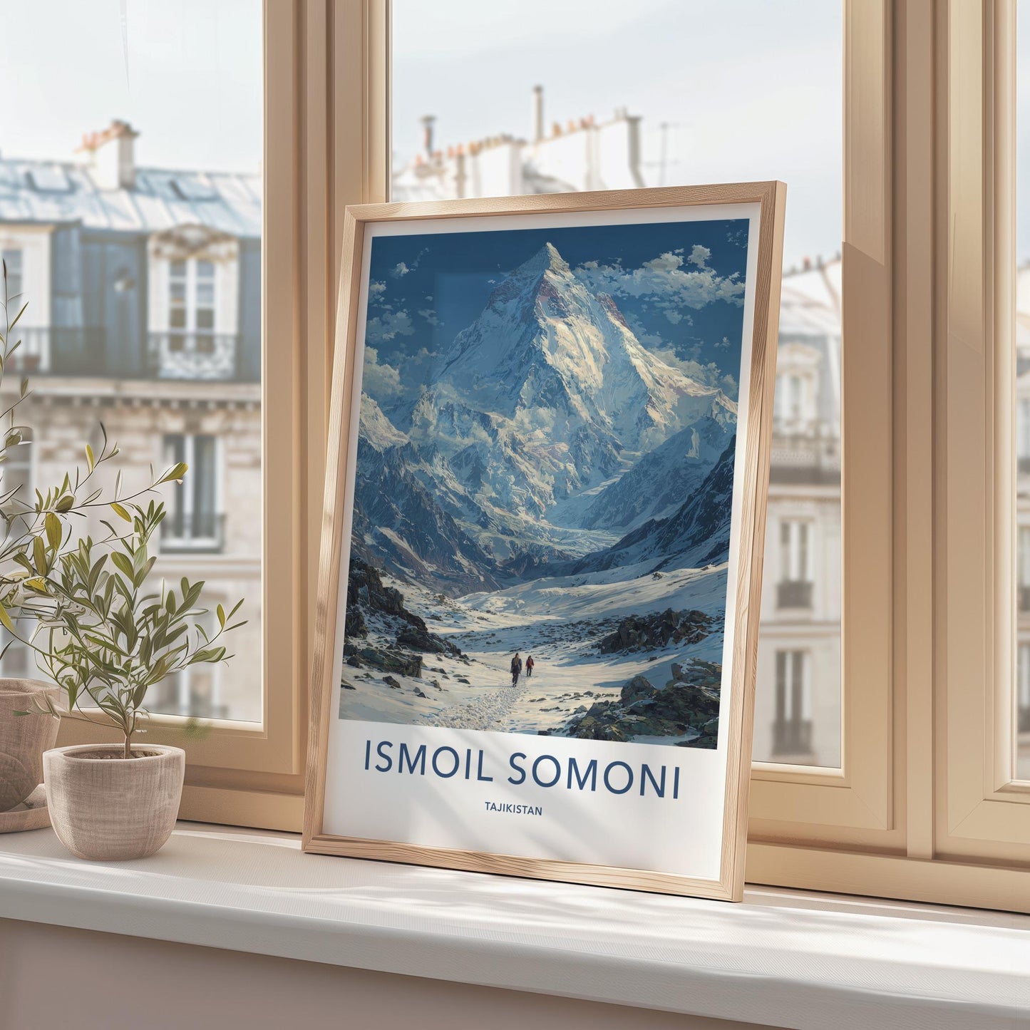 Ismoil Somoni Poster - Tajikistan Travel Art - Vast Snowy Landscape Home Decor
