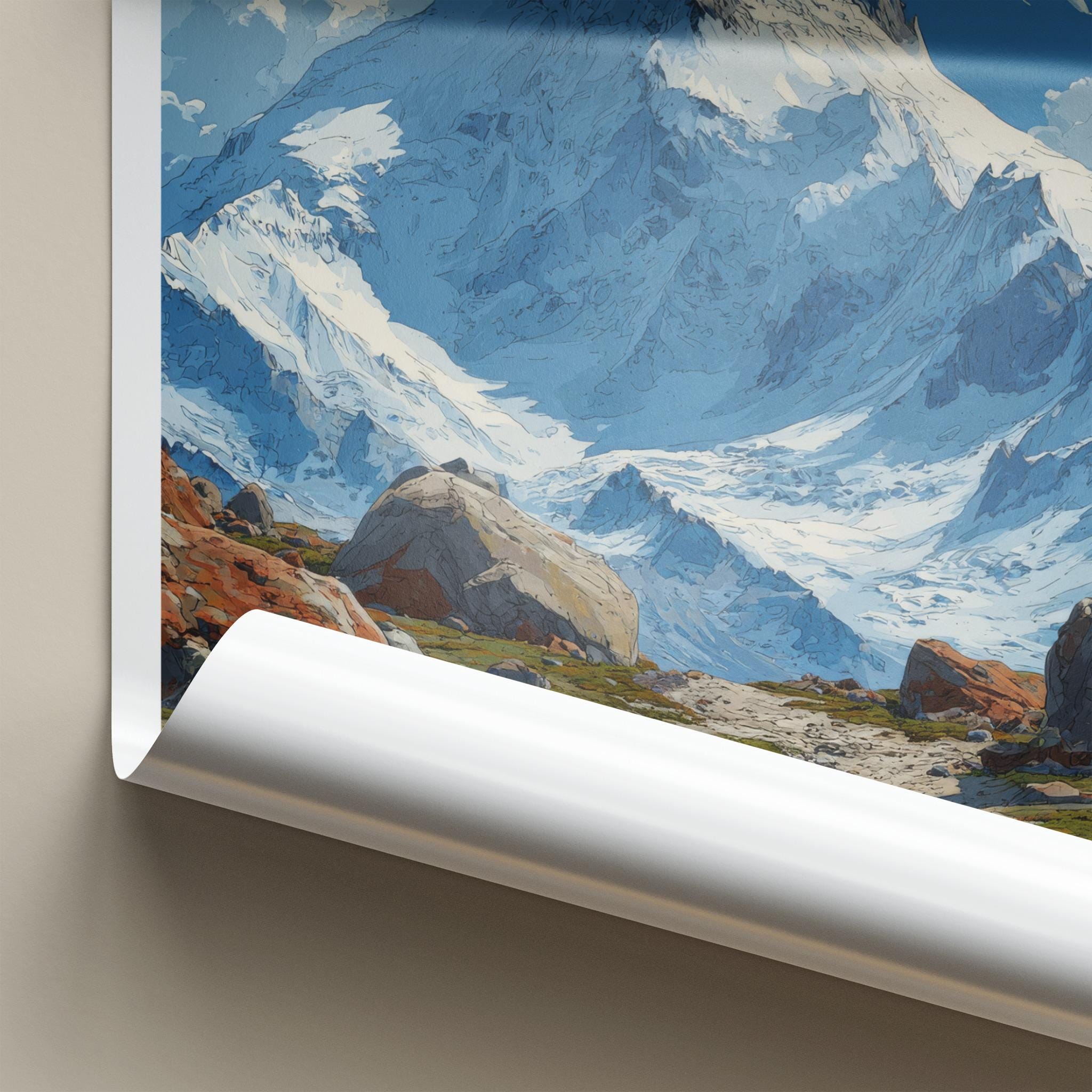 Ismoil Somoni Poster - Tajikistan Wall Art - Majestic Snow Peak Home Decor