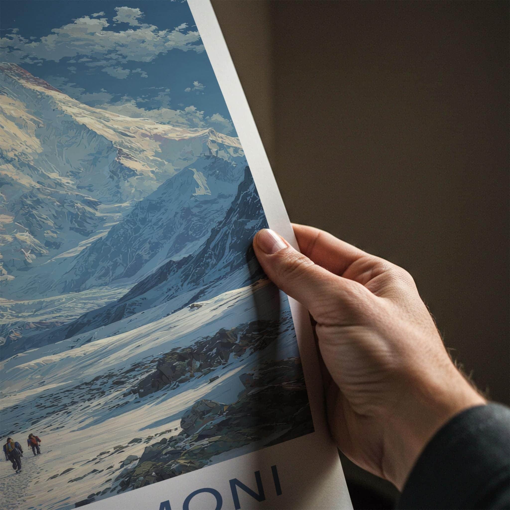 Ismoil Somoni Poster - Tajikistan Wall Art - Majestic Snow Peak Home Decor