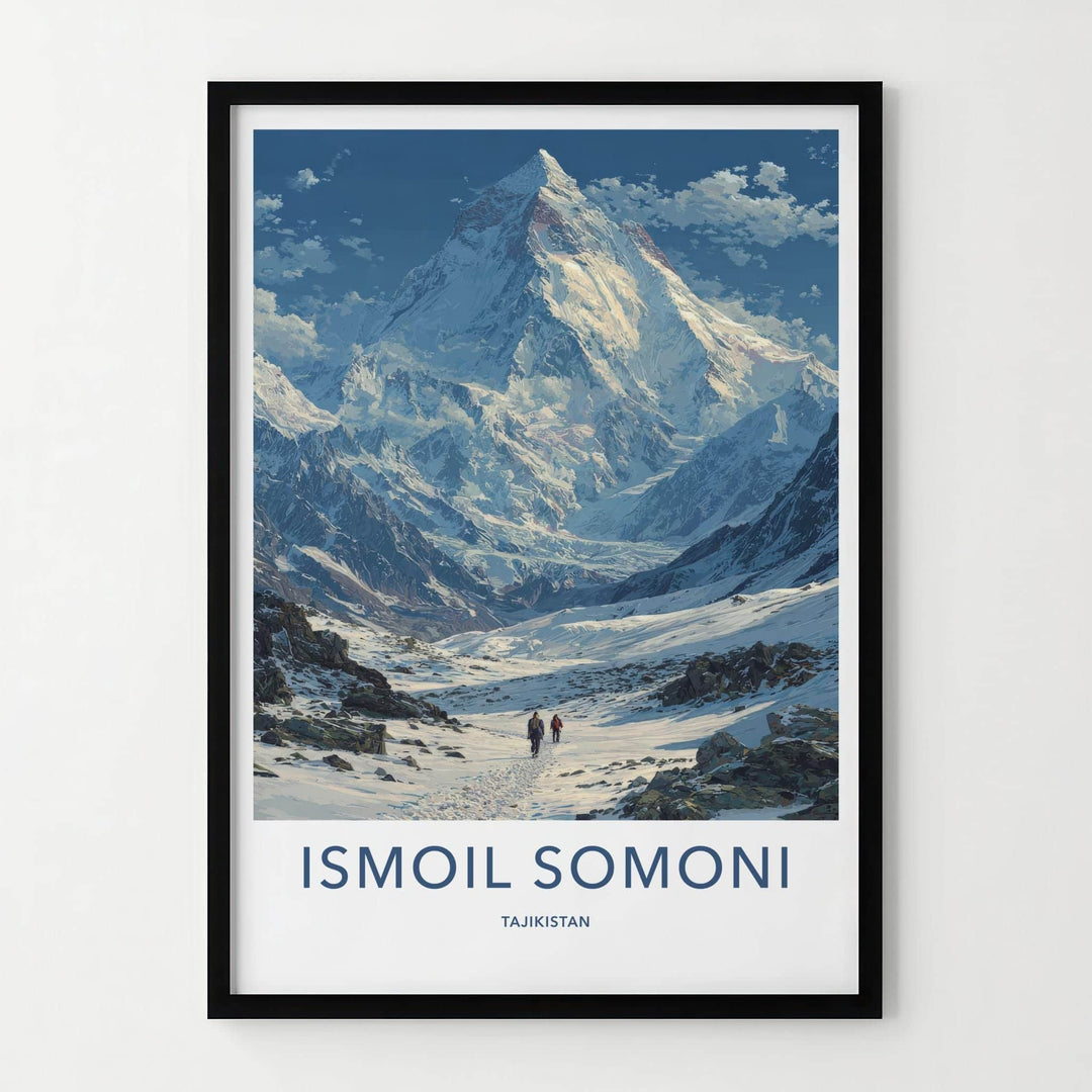 Ismoil Somoni Poster - Tajikistan Wall Art - Majestic Snow Peak Home Decor