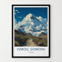 Ismoil Somoni Poster - Tajikistan Wall Art - Rugged Mountain Path Gift