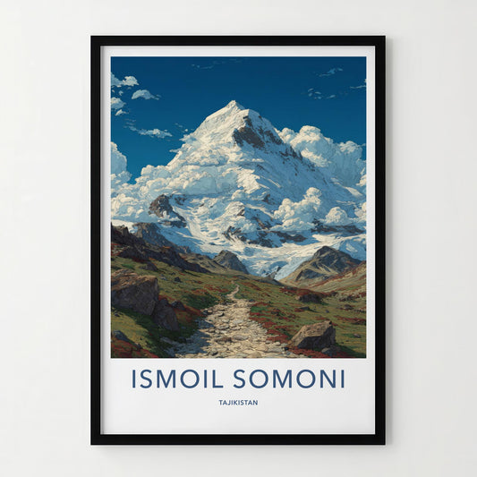 Ismoil Somoni Poster - Tajikistan Wall Art - Rugged Mountain Path Gift