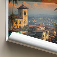 Ivory Coast Poster - Africa Travel Art - Coastal Town Evening Wall Decor