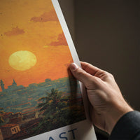 Ivory Coast Poster - Africa Travel Art - Tropical Sunset City Home Decor