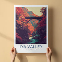 Iya Valley Poster - Japan Travel Art - Autumn River Bridge Gallery Art