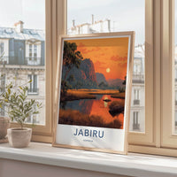 Jabiru Poster - Australia Framed Art - Sunset Over Wetlands Gallery Art