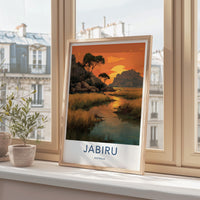 Jabiru Poster - Australia Wall Art - Golden River Landscape Home Decor