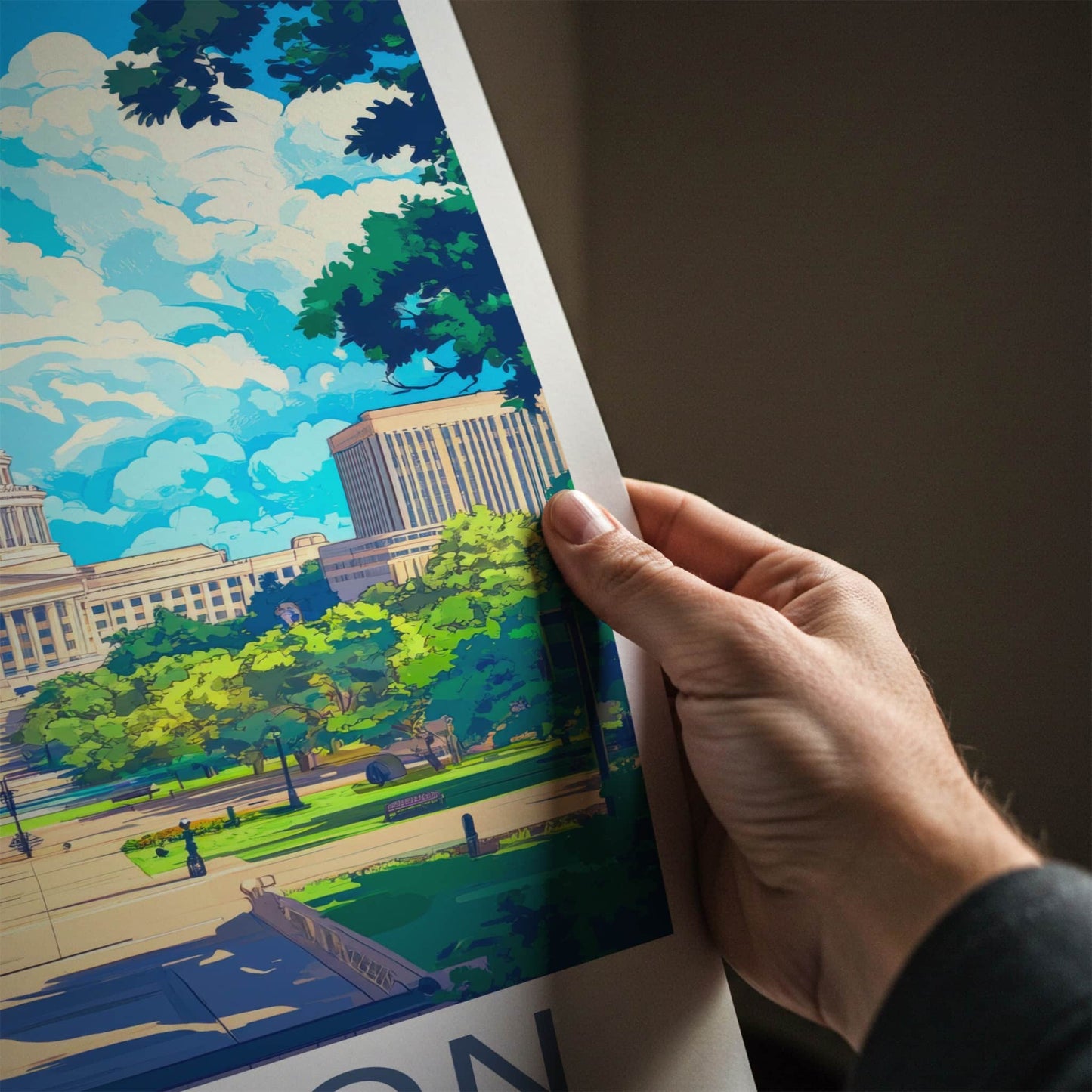 Jackson Poster - Mississippi Travel Art - Grand Capitol Lawn Home Decor