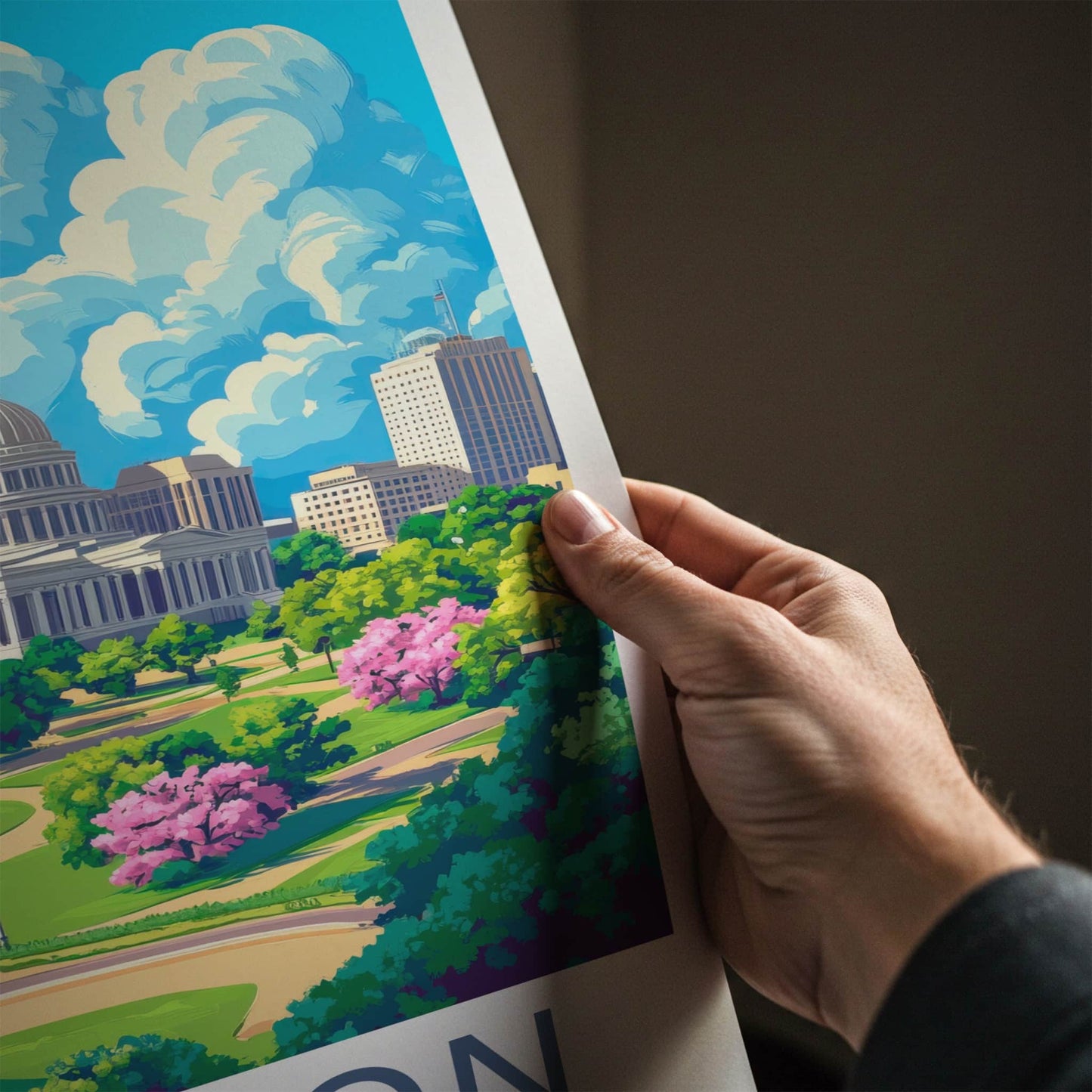 Jackson Poster - Mississippi Wall Art - Grand Capitol Park Home Decor
