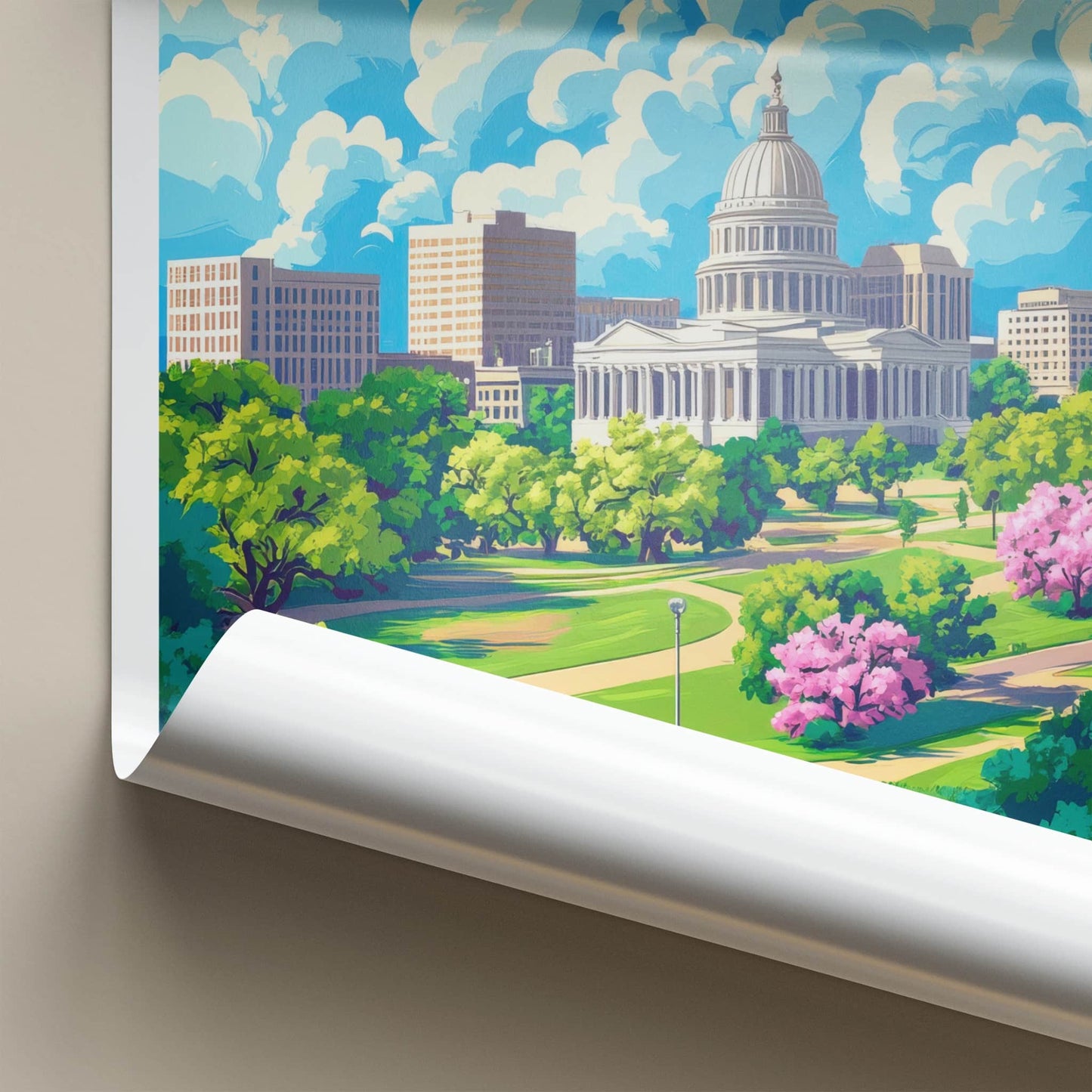 Jackson Poster - Mississippi Wall Art - Grand Capitol Park Home Decor