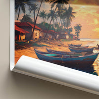 Jaffna Poster - Sri Lanka Travel Art - Tropical Beach Sunset Home Decor