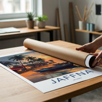 Jaffna Poster - Sri Lanka Travel Art - Tropical Beach Sunset Home Decor