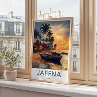 Jaffna Poster - Sri Lanka Travel Art - Tropical Beach Sunset Home Decor