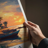 Jaffna Poster - Sri Lanka Travel Art - Tropical Beach Sunset Home Decor
