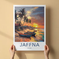 Jaffna Poster - Sri Lanka Travel Art - Tropical Beach Sunset Home Decor