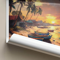 Jaffna Poster - Sri Lanka Travel Art - Tropical Beach Sunset Home Decor