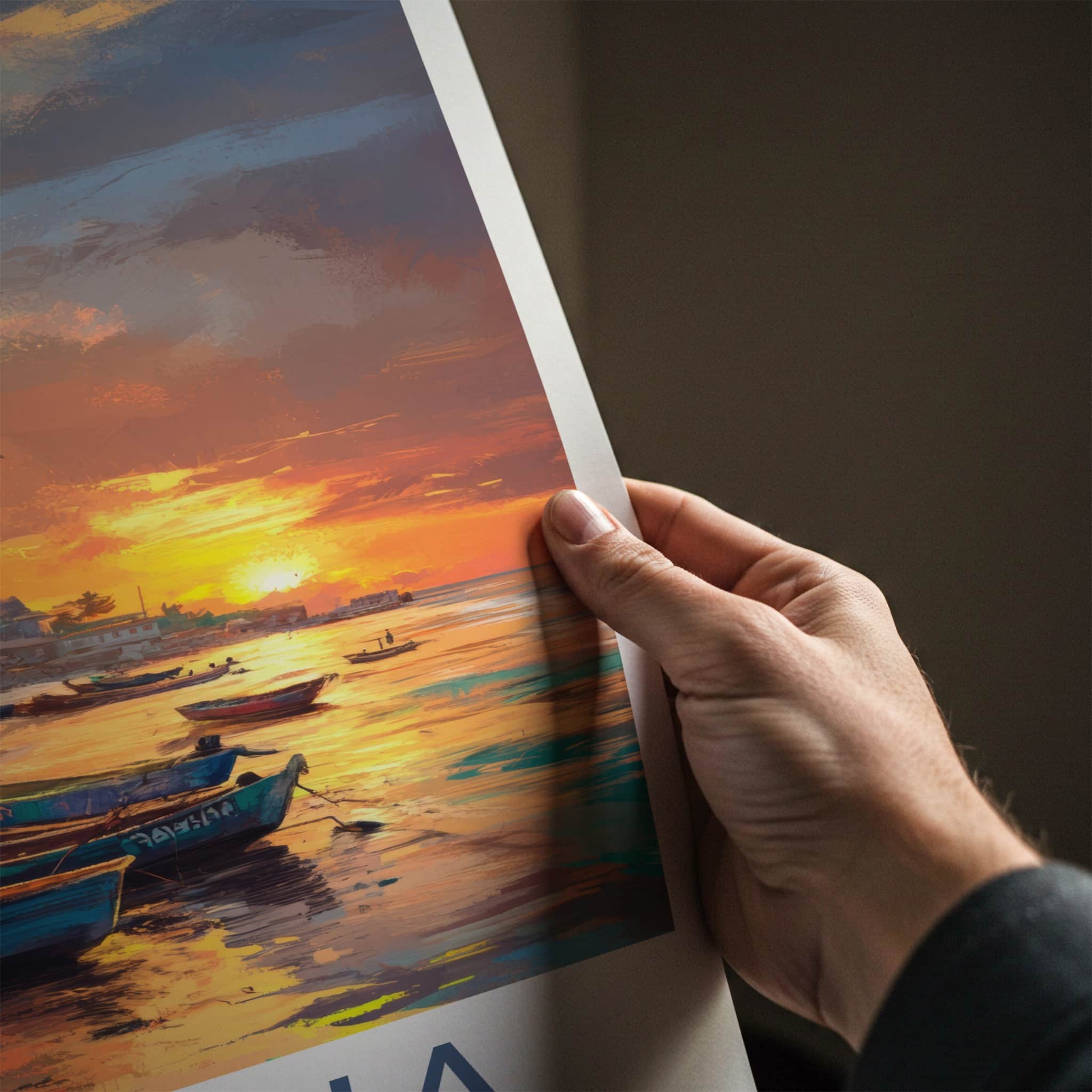 Jaffna Poster - Sri Lanka Travel Art - Tropical Beach Sunset Home Decor